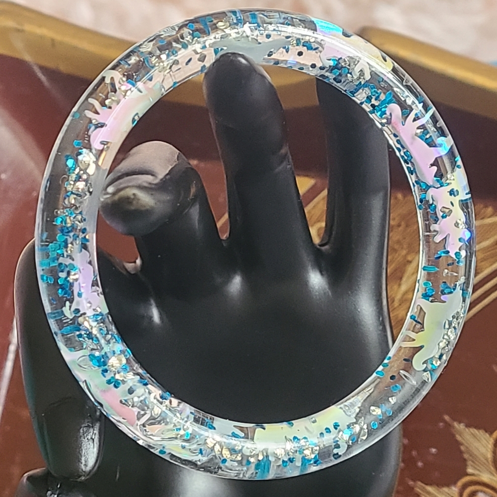 Colorful Glitter Bangle Bracelet